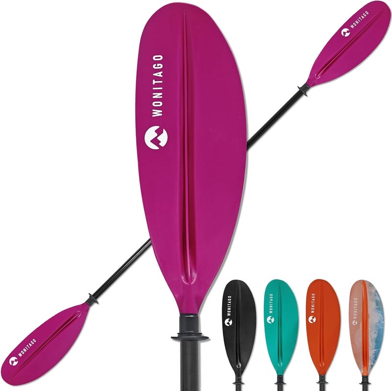 WONITAGO Kayak Paddles with Fiberglass Shaft and Reinforced PP Blade, Floating Adjustable Kayaking Oars, 3 Piece, 220-240 cm/86-94 Inches, 240-260 cm/94-102 Inches - Image 1